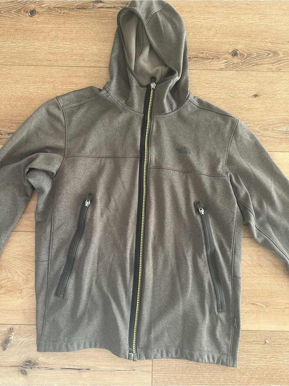 The North Face Gray Fleece Jacket with Hood